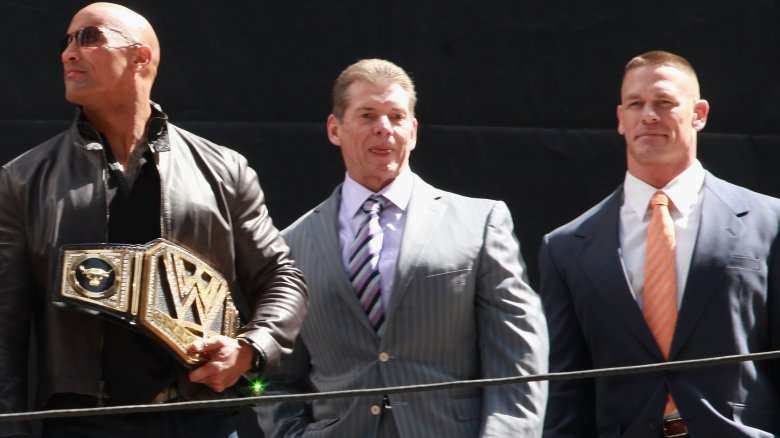 Dwayne Johnson, Vince McMahon, John Cena