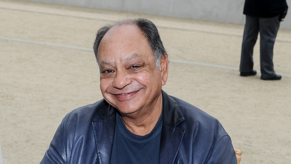 Cheech Marin in leather jacket