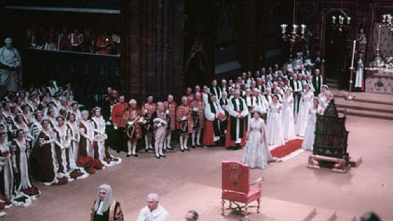 Cropped photo of the Coronation inside Westminster Abbey, 1953, https://creativecommons.org/licenses/by/2.0/