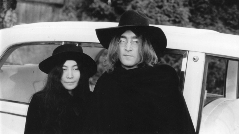 John Lennon with his wife Yoko Ono 1970