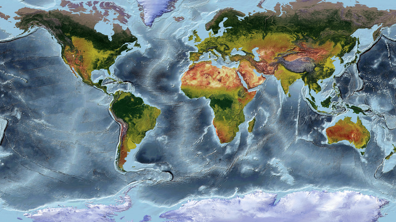 world map oceans