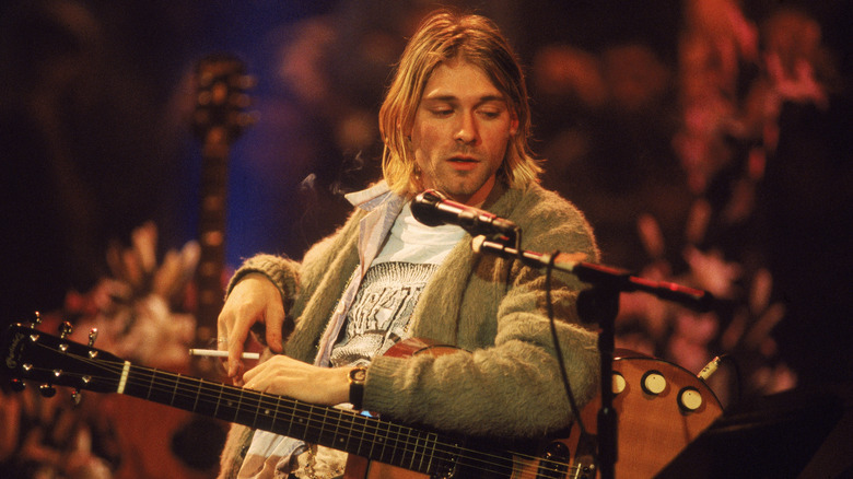 Kurt Cobain with cigarette