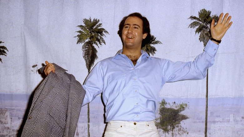 andy kaufman holding a jacket