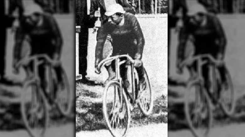 Maurice Garin with bike