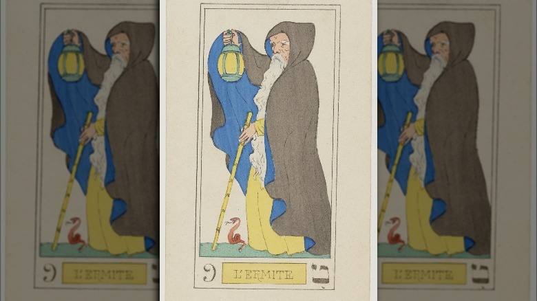 L'Ermite card from Oswald Wirth's 1889 tarot deck