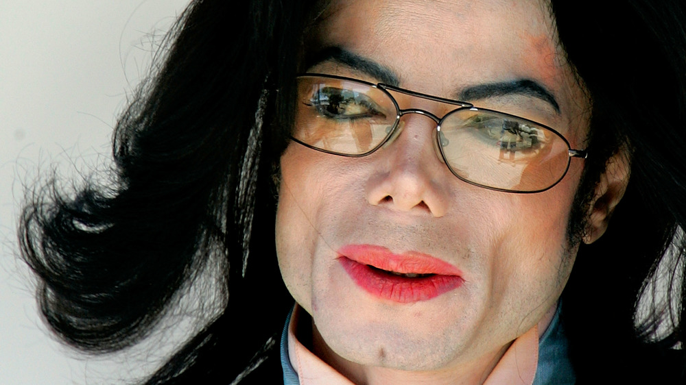Michael Jackson with glasses