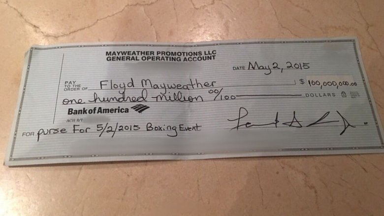 floyd mayweather check