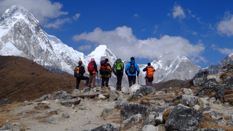 Climbers on Mount Everest