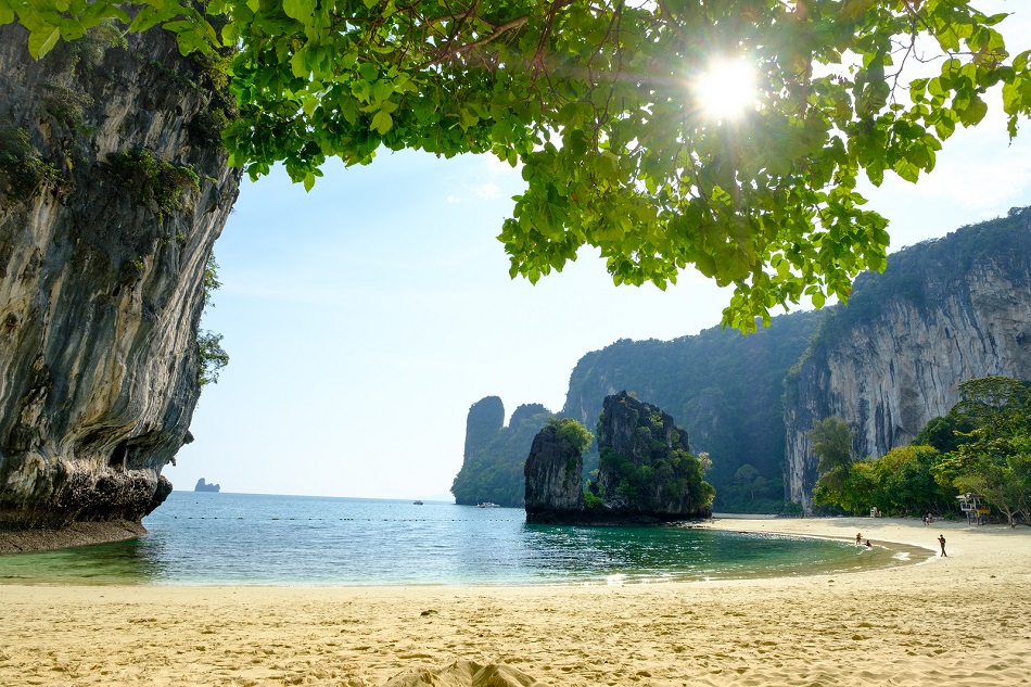 Exotic landscape in Thailand Railay beach in Krabi