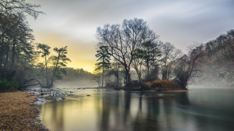 river sunrise