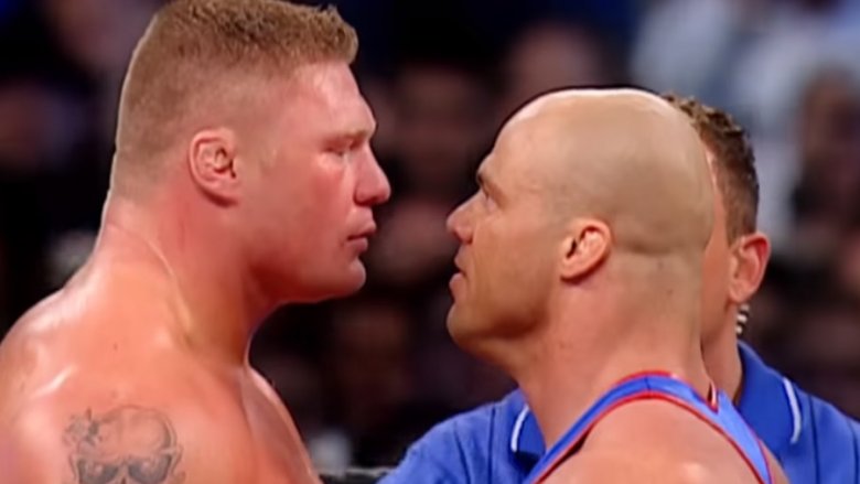 Kurt Angle and Brock Lesnar