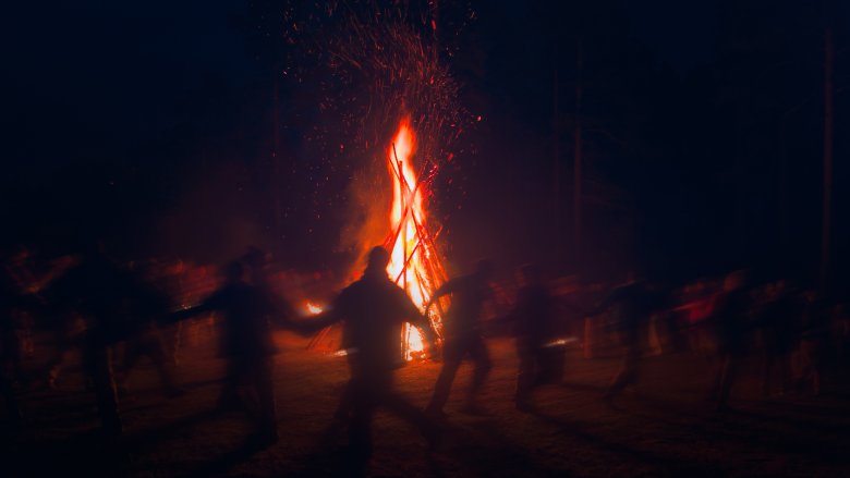 Bonfire dancers
