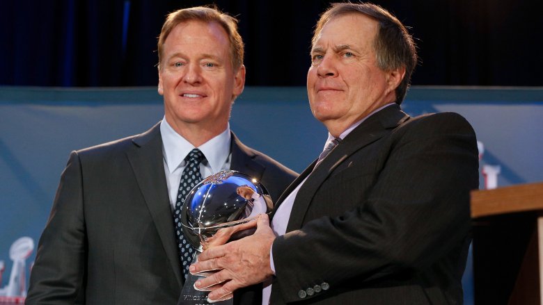 Bill Belichick with NFL commissioner Roger Goodell