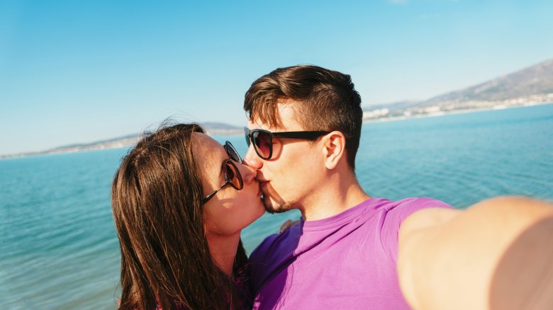 Couple taking selfie