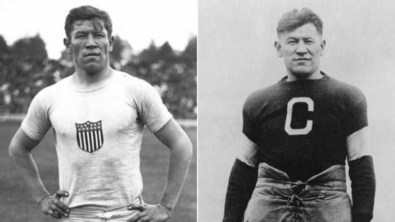 Jim Thorpe at Olympics and as football player