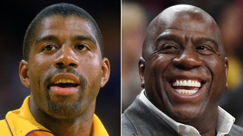Magic Johnson then and now