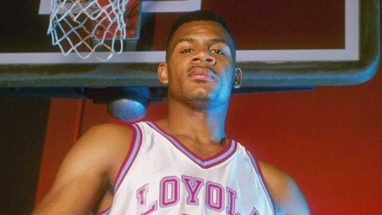 Hank Gathers looking serious