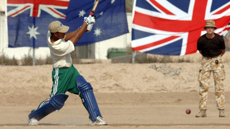 soldiers, England, Australia, ashes in the desert, cricket