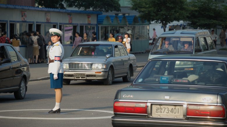 Pyongyang traffic girls