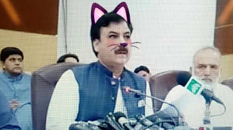 pakistani children politician cat filter conference