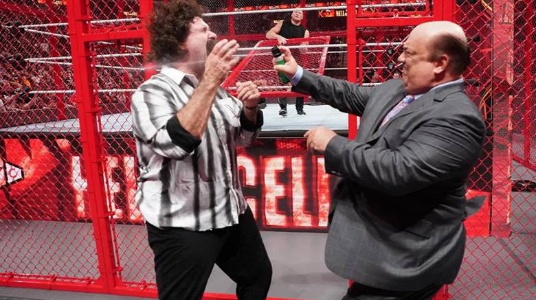 Mick Foley refereeing Hell in a Cell 2018