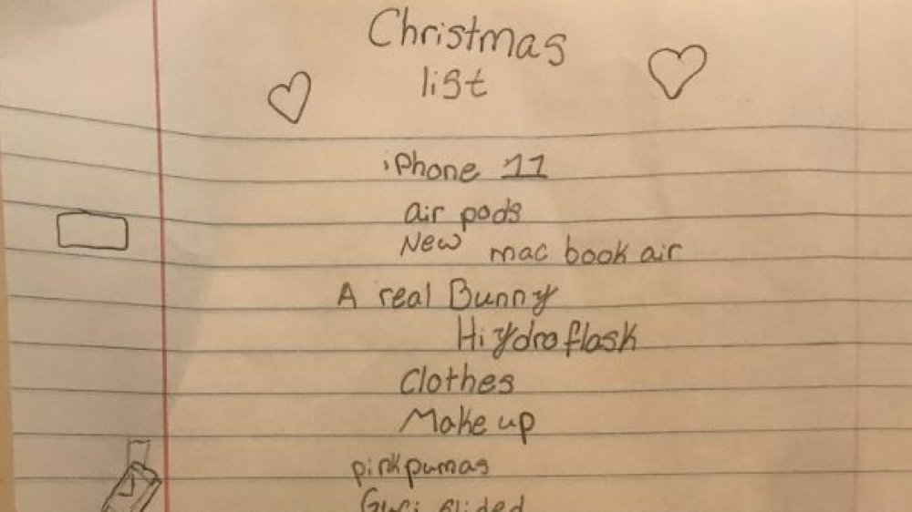 Viral Christmas list