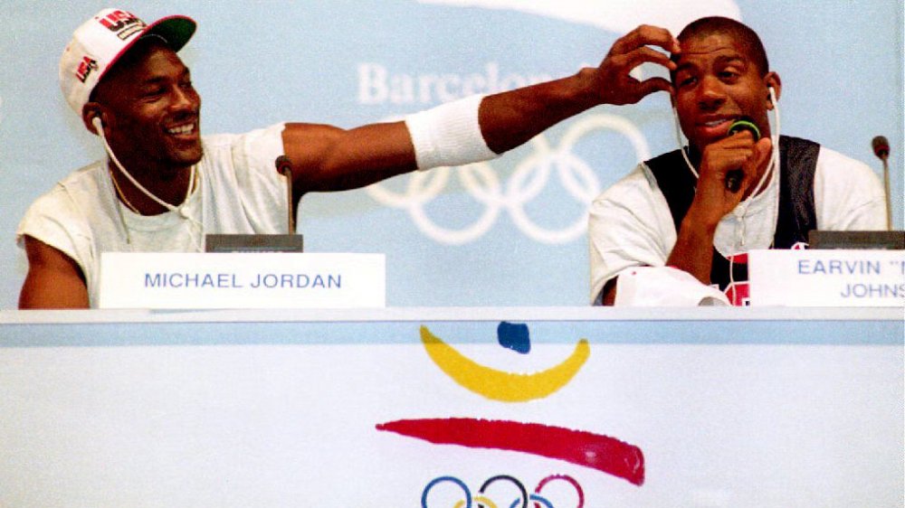 Michael Jordan and Magic Johnson 