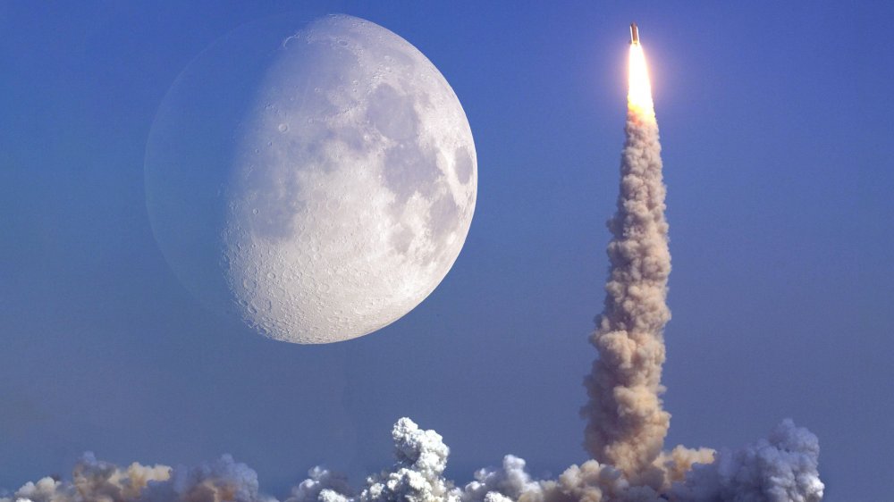 Rocket Launch, Moon
