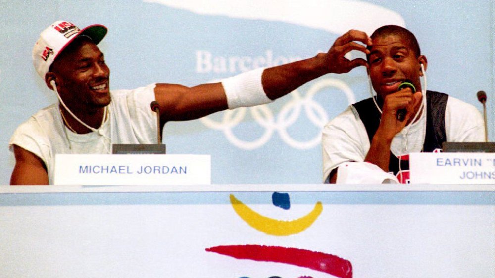 Michael Jordan and Magic Johnson