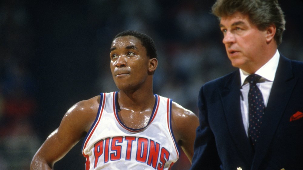 (left to right) Isiah Thomas and Chuck Daly