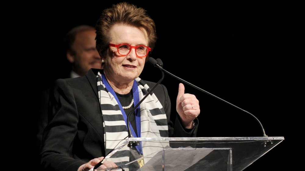 Billie Jean King speaks onstage at the Jefferson Awards