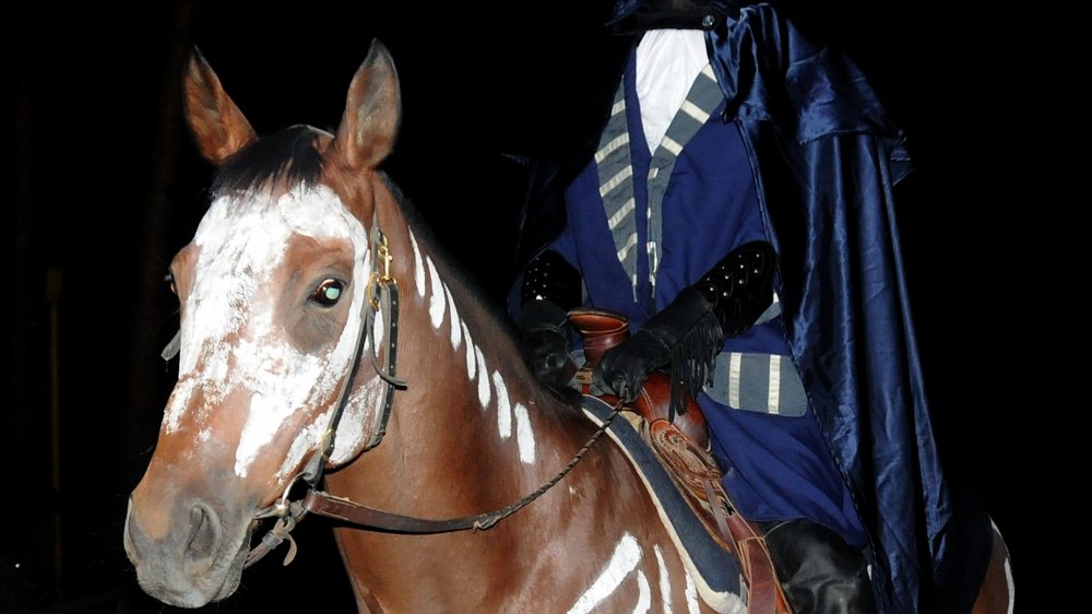 Costume of Hessian solider as headless horseman