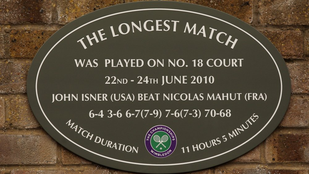 Plaque commemorating the match