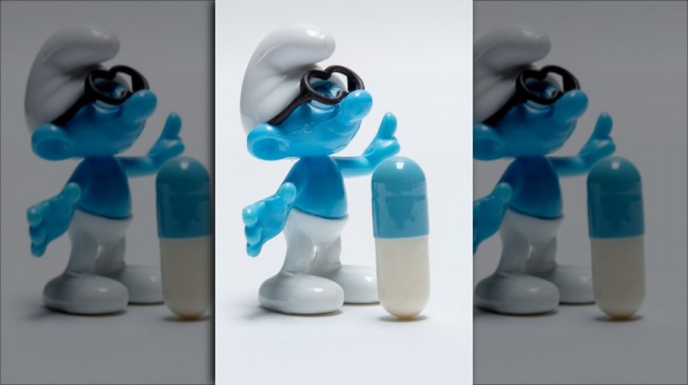 Smurf with medication