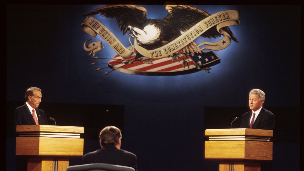Bob Dole and Bill Clinton debating