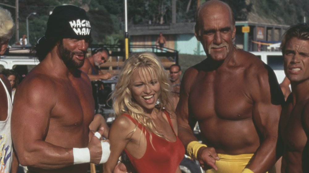 Randy Savage, Pamela Anderson, and Hulk Hogan