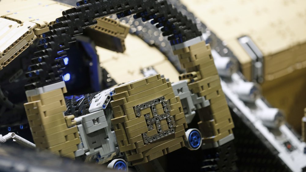 Even the steering wheel is Lego