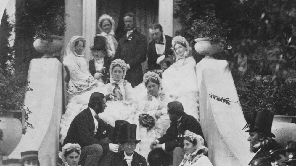Victorian wedding party