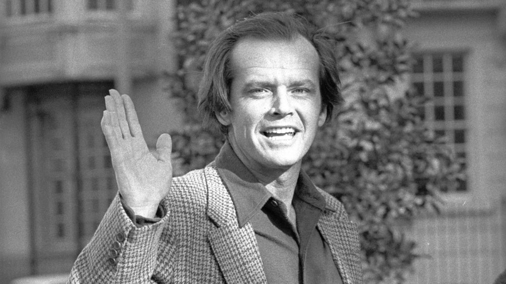Jack Nicholson waving at camera