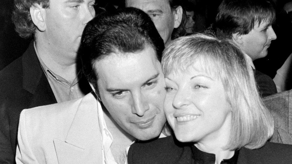 Freddie Mercury with Mary Austin in 1987