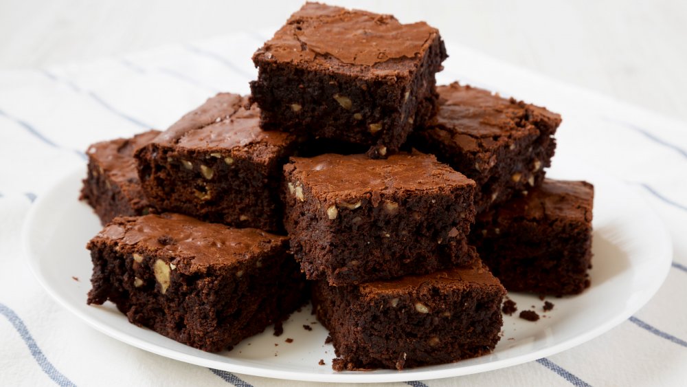 Plate of brownies