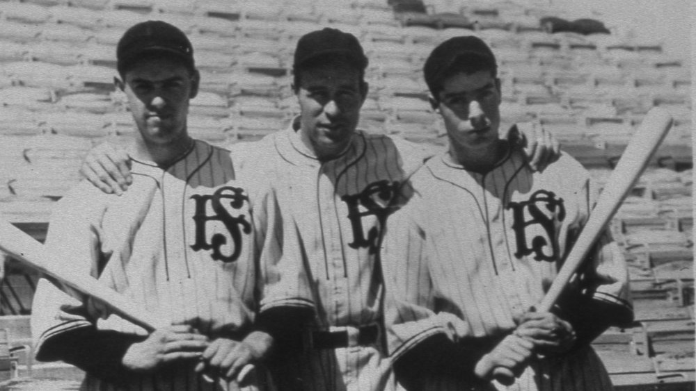 Joe DiMaggio with the Seals