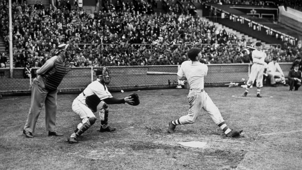 Army baseball game in World War II