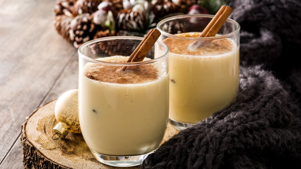 Two glasses of eggnog