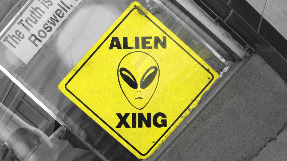 Alien crossing sign in Roswell, New Mexico