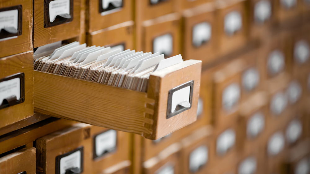 Library card catalog