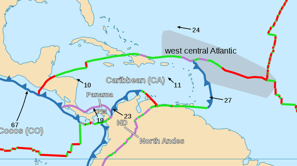 Tectonic plates boundaries detailed