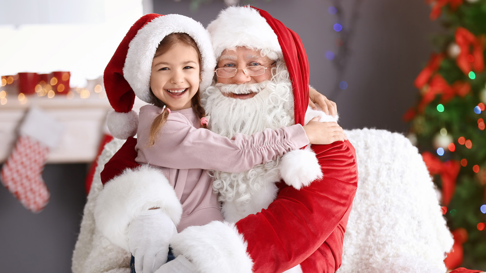 Santa and a kid