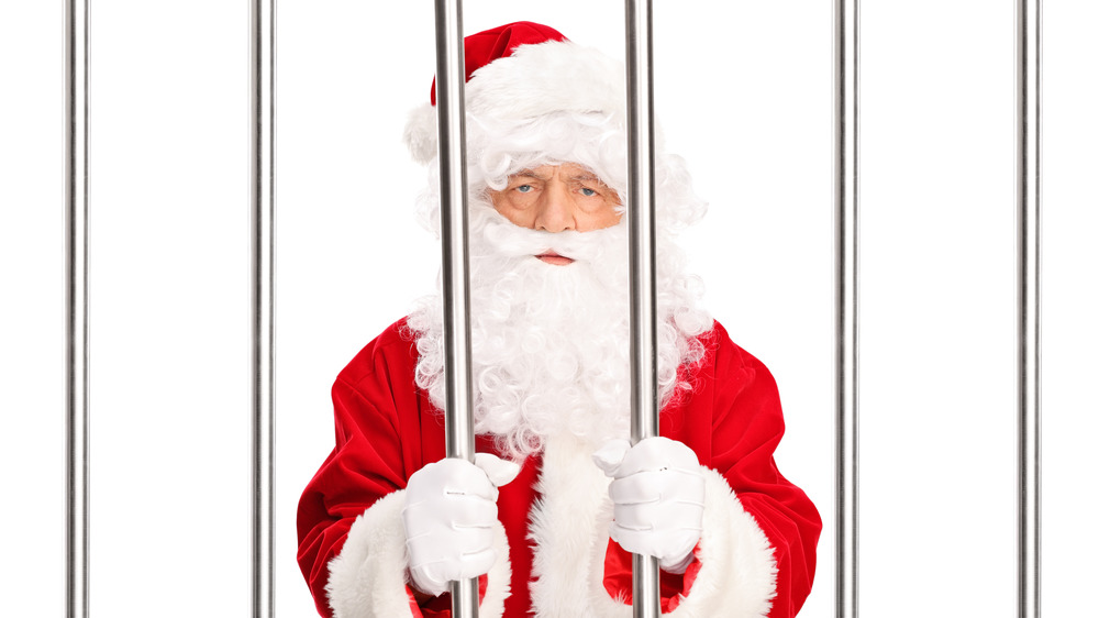 Santa behind bars