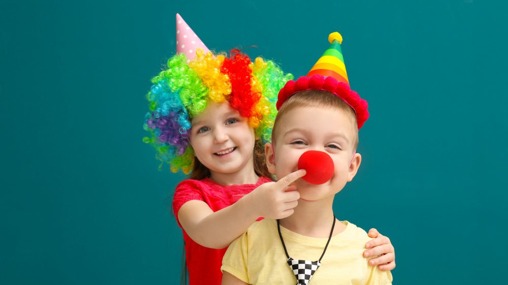 Children wearing red noses.